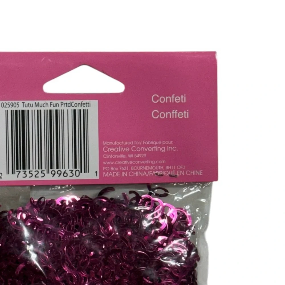 Creative Converting brand printed confetti with spirals & flowers new in package